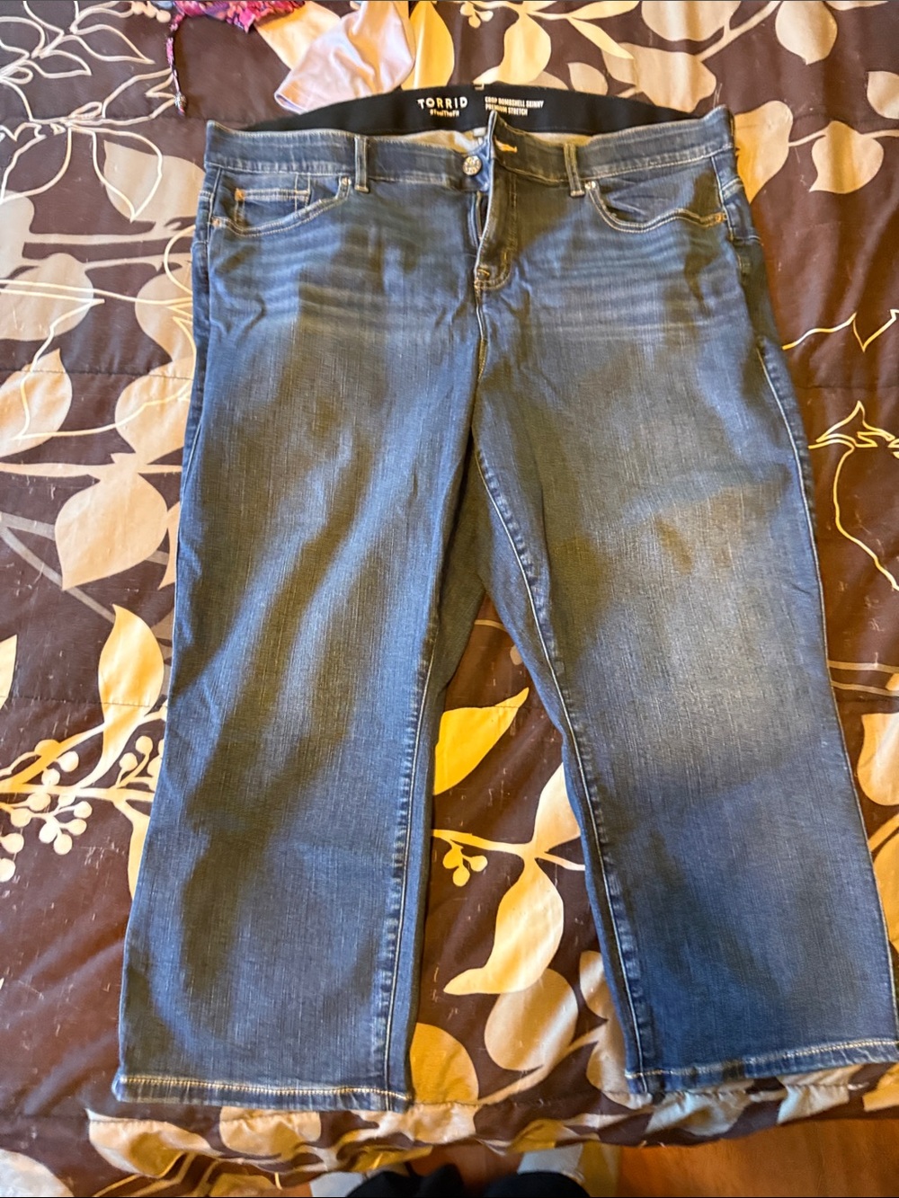 torrid Straight Leg Jeans in Dark Blue Wash